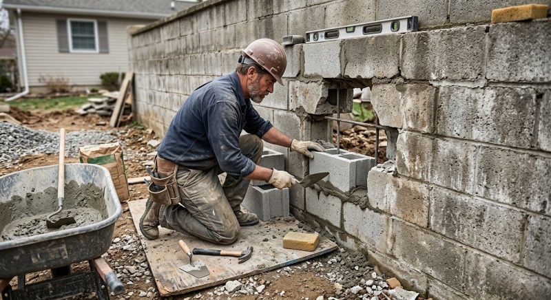 Block Wall Repair in Dripping Springs, TX