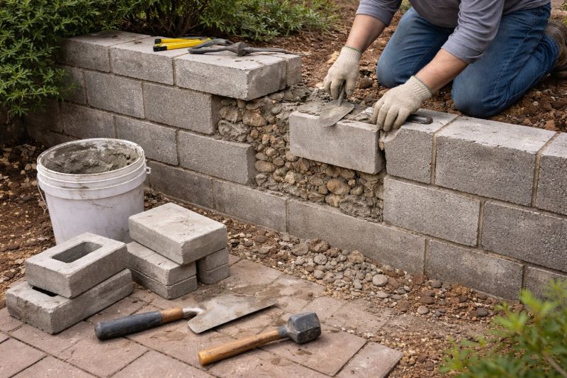 Block Wall Repair in Leander, TX