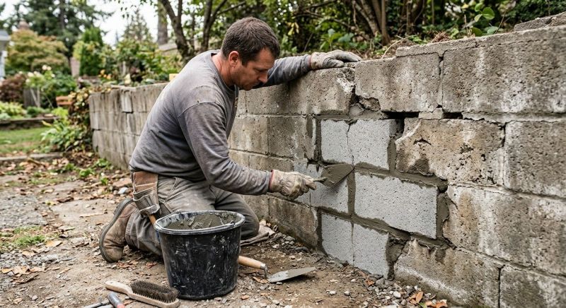 Block Wall Repair in Round Rock, TX