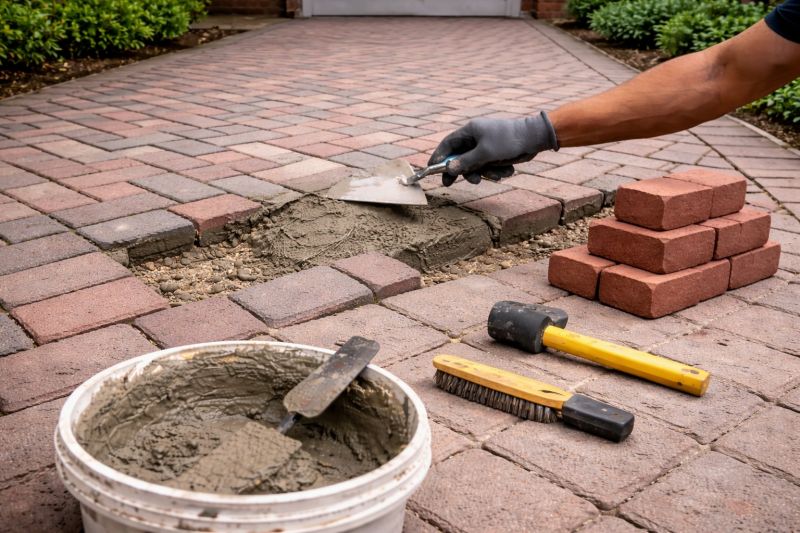 Brick Flatwork Repair in Manor, TX