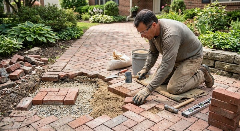 Brick Pathway Repair in Austin, TX