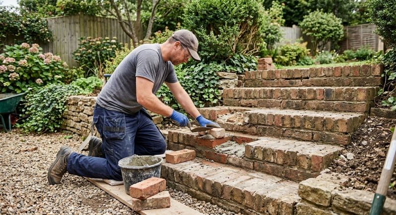 Brick Stairs Repair in Driftwood, TX