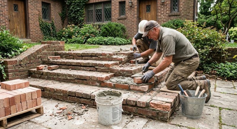 Brick Stairs Repair in San Marcos, TX