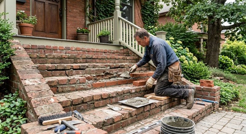 Brick Stairs Repair in Spicewood, TX