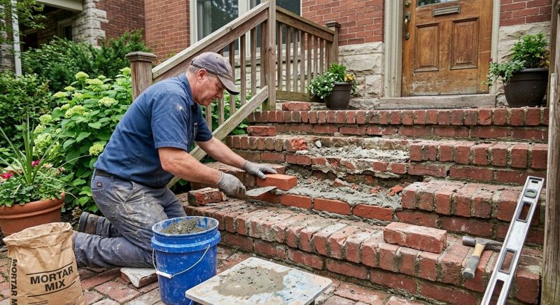 Brick Stoop Repair in Austin, TX
