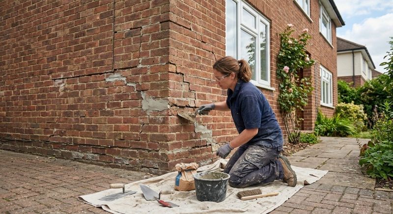 Brick Wall Repair in Cedar Creek, TX