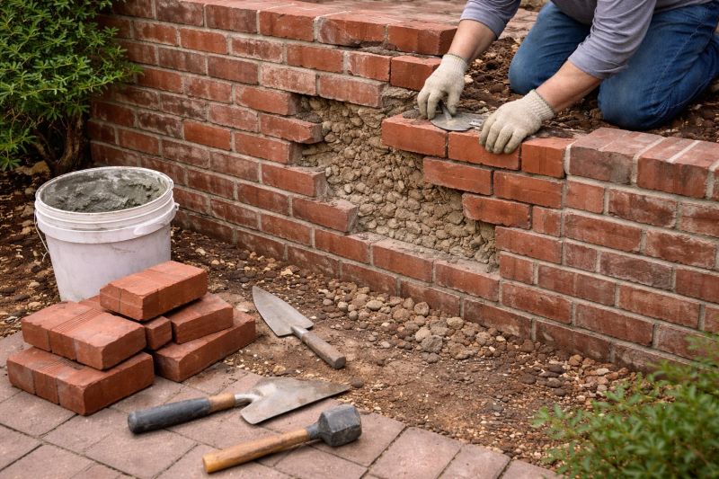 Brick Wall Repair in Round Rock, TX