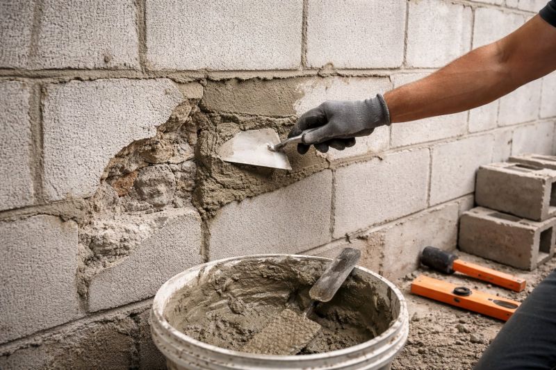 Cinder Block Wall Repair in Pflugerville, TX