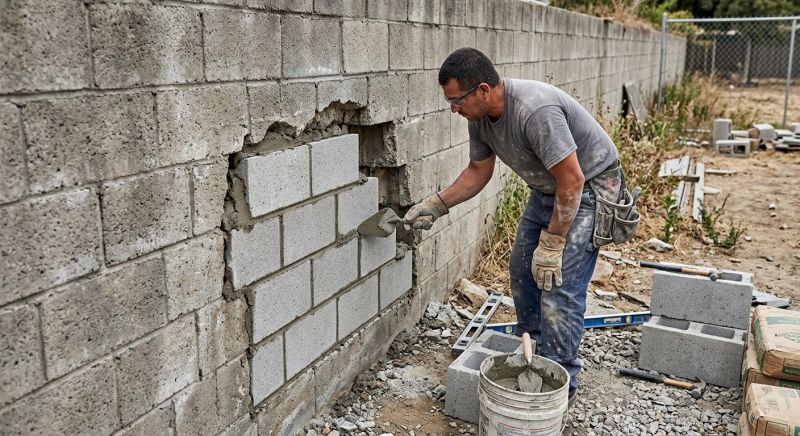 Concrete Block Repair in Cedar Park, TX