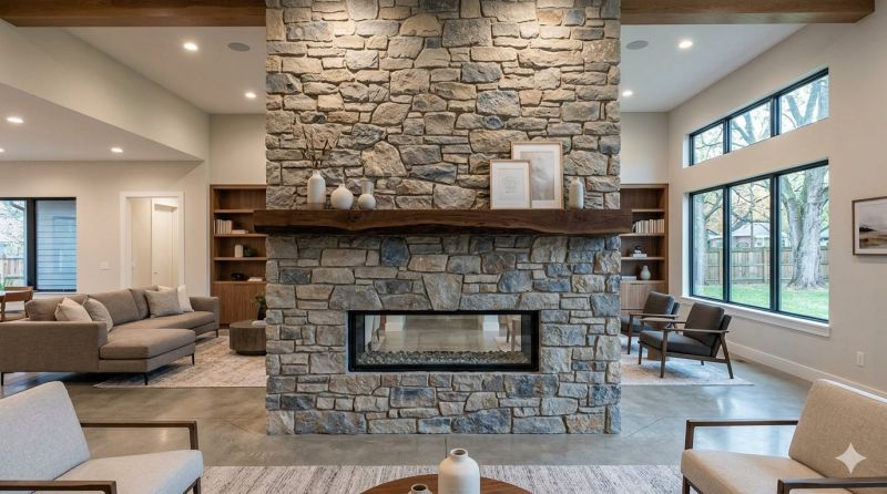 Stone Chimney Installation in Leander, TX