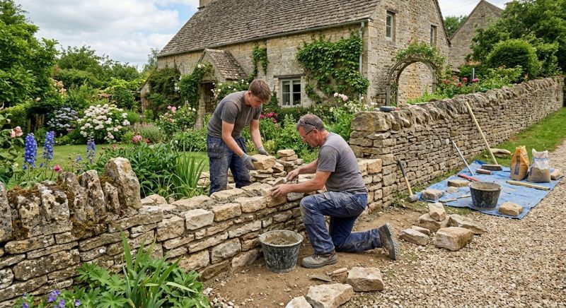 Stone Wall Repair in Cedar Park, TX