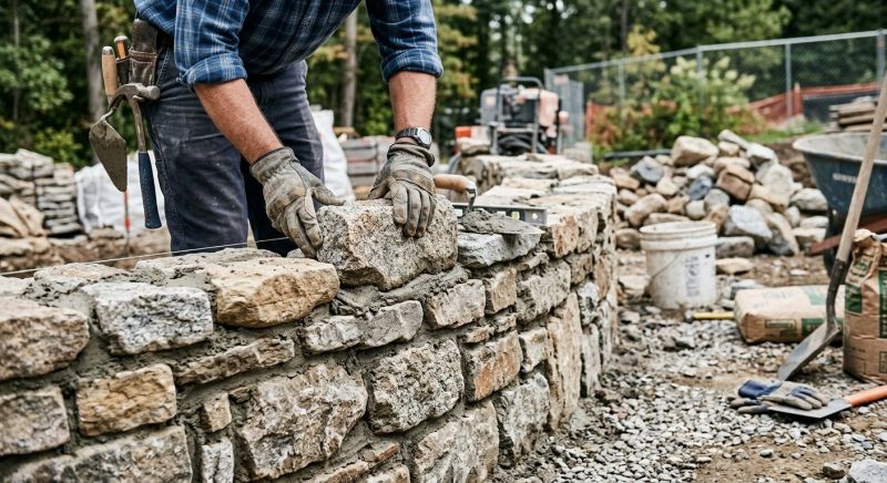 Stonework Installation in Cedar Creek, TX